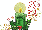 xmas candle 004lge